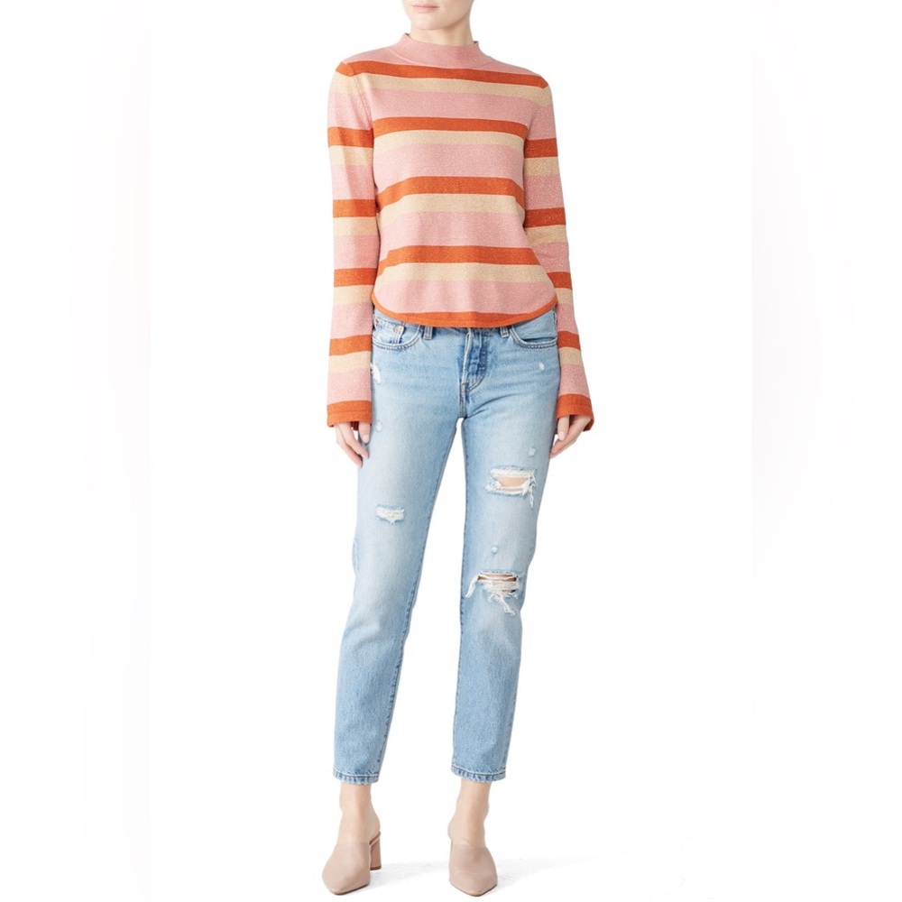 Super cute Stylestalker sweater with shimmer threads and bell sleeves